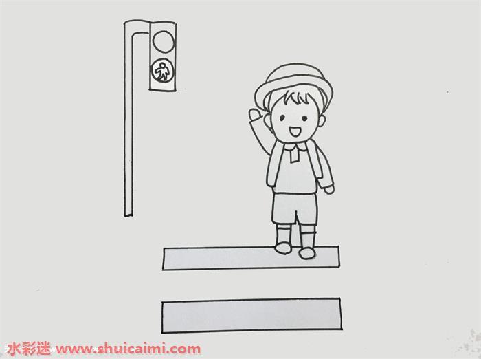 交通安全怎么画 交通安全简笔画简单又漂亮彩色