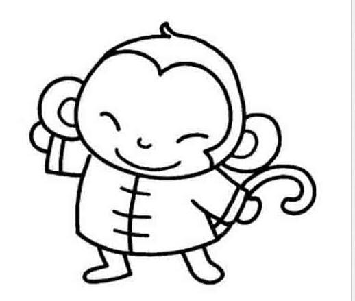 小猴的简笔画图片大全 小猴的简笔画图片