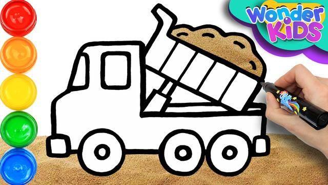 翻斗车简笔画 翻斗车简笔画儿童简笔画