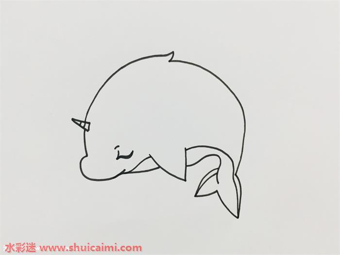 大鱼海棠的红色鲲简笔画步骤教程