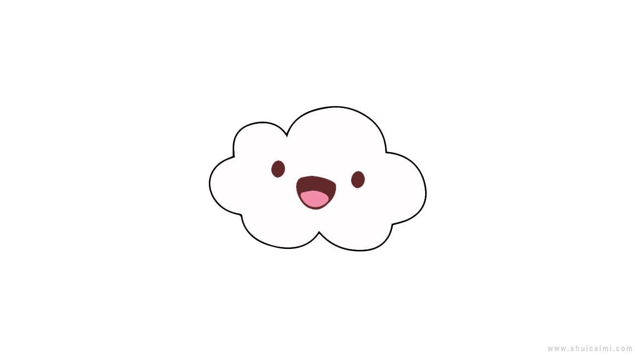卡通云朵简笔画怎么画 卡通云朵简笔画图片