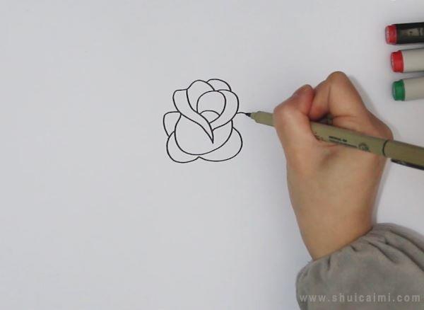 玫瑰花简笔画怎么画 玫瑰花简笔画图片大全