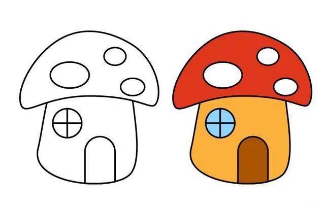 简笔画房子 简笔画房子图片带颜色