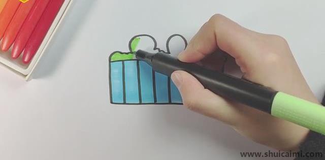 栏杆儿童简笔画详细绘画步骤