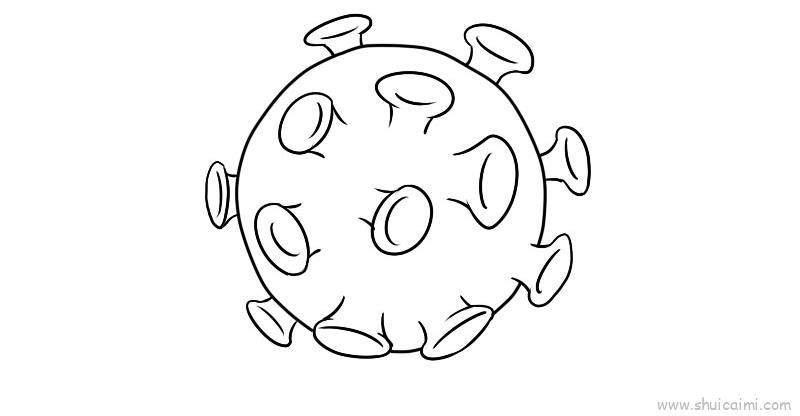新冠病毒儿童画怎么画 新冠病毒简笔画好看