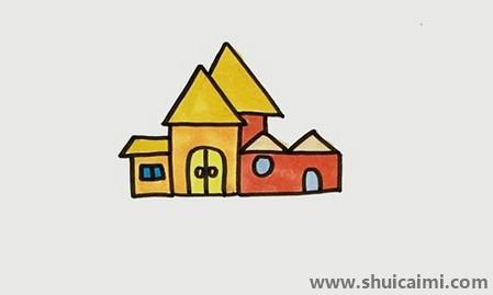 别墅儿童简笔画