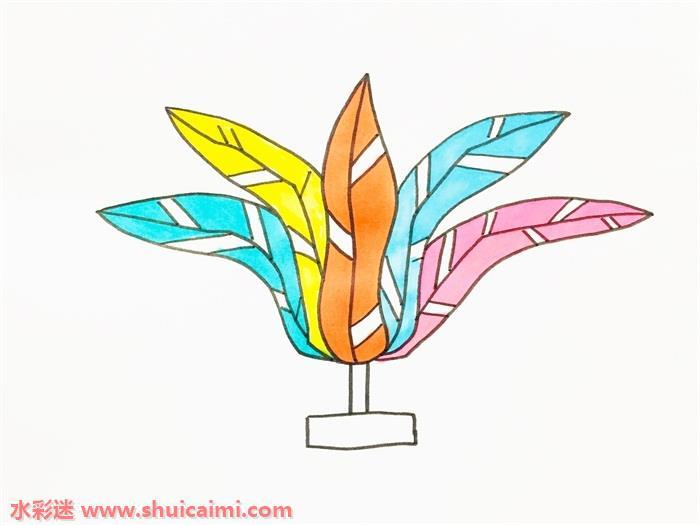 毽子怎么画 毽子简笔画图片带颜色