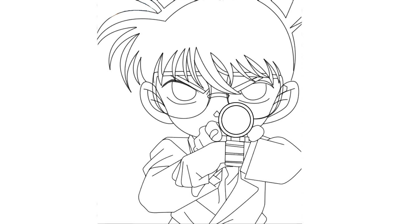 柯南简笔画怎么画 柯南简笔画图片