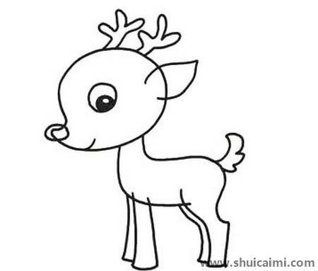 梅花鹿儿童简笔画