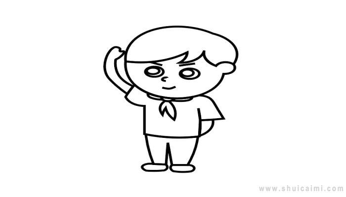 五四青年简笔画怎么画 五四青年简笔画顺序