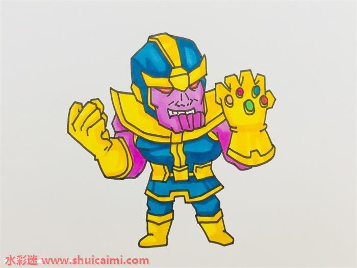 灭霸怎么画 灭霸简笔画图片大全彩色
