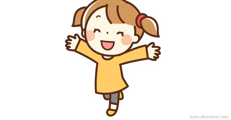 小女孩儿童画怎么画 小女孩简笔画简单