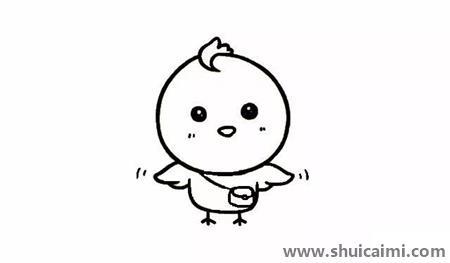 可爱的小鸡儿童简笔画
