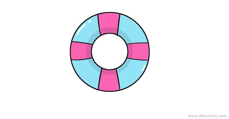 游泳圈儿童画怎么画 游泳圈简笔画图片大全