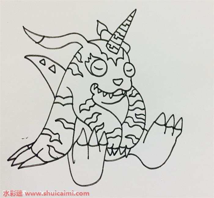 加布兽怎么画 加布兽简笔画简单