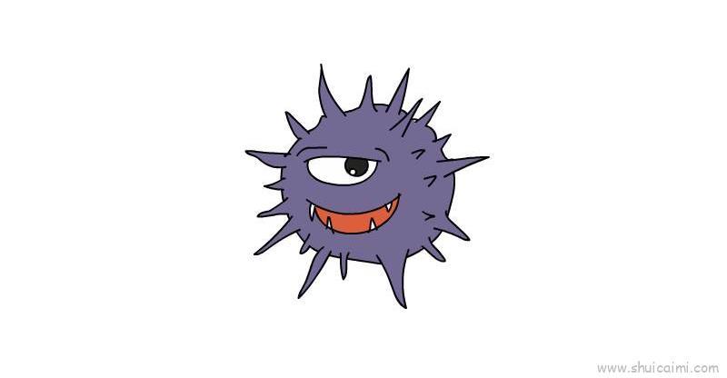 病毒教程儿童画怎么画 病毒教程简笔画顺序