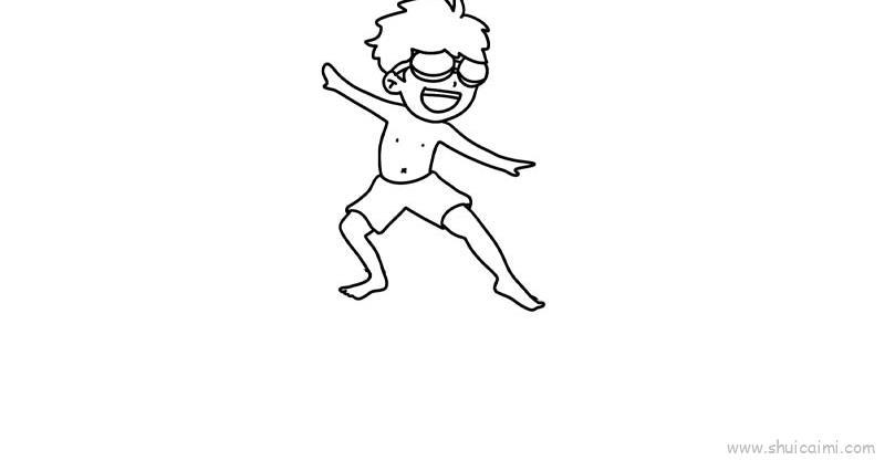 冲浪儿童画怎么画 冲浪简笔画图片