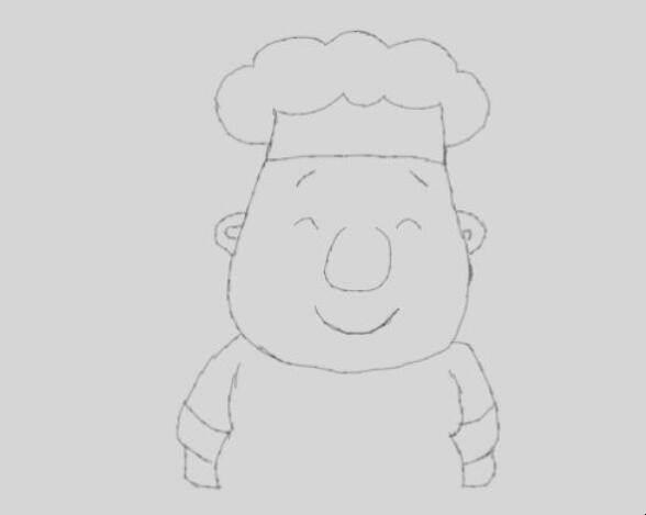 厨师简笔画 厨师简笔画彩色