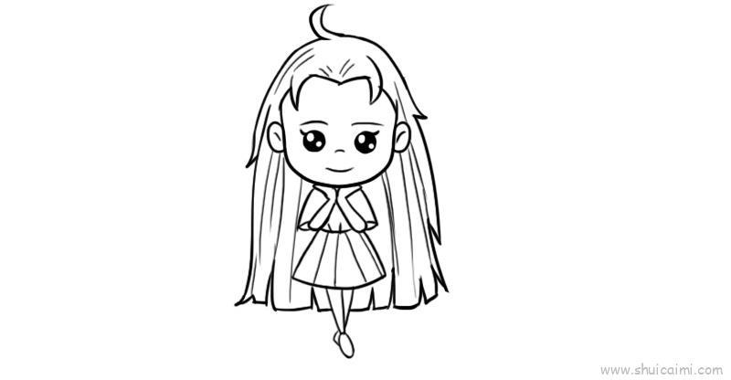 少女儿童画怎么画 少女简笔画顺序