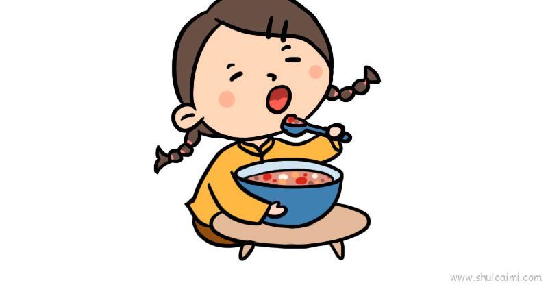 腊八节儿童画怎么画 腊八节简笔画步骤