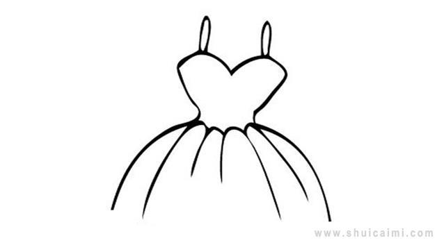 晚礼服简笔画怎么画 晚礼服简笔画简单又好看