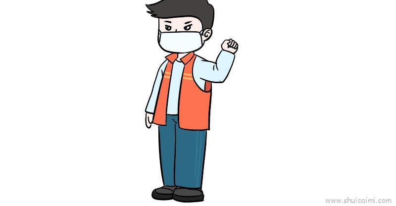 抗疫人物儿童画怎么画 抗疫人物简笔画图片大全