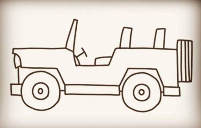 简笔画车 简笔画车的画法最简单
