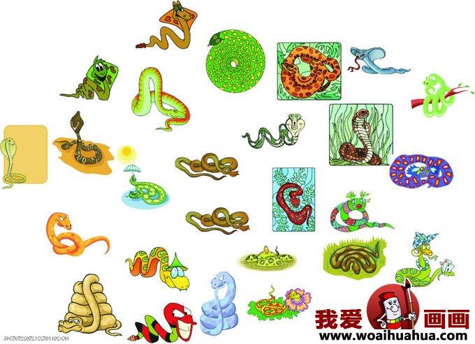 蛇-各种形态的小蛇图片大全简笔画怎么画 蛇-各种形态的小蛇图片大全简笔画好看