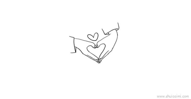 比心儿童画怎么画 比心简笔画画法