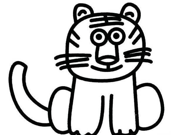 小老虎简笔画 小老虎简笔画可爱呆萌