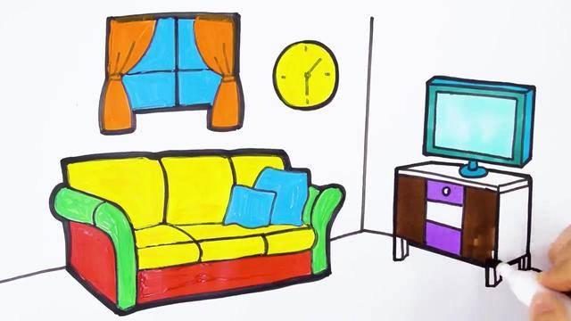 客厅简笔画 客厅简笔画儿童
