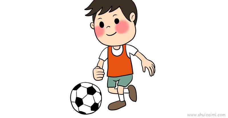 世界足球日踢足球儿童画怎么画 世界足球日踢足球简笔画步骤