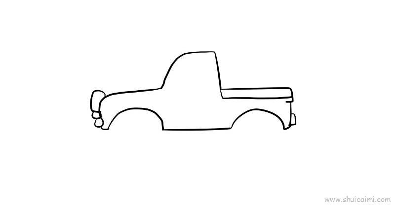 皮卡车儿童画怎么画 皮卡车简笔画简单又好看