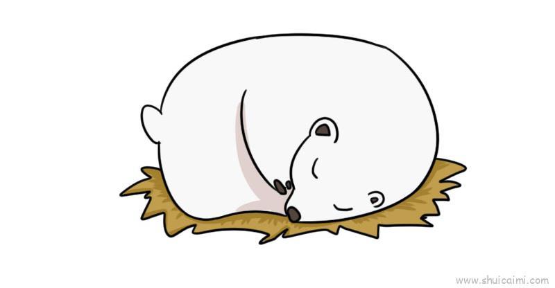 冬天动物冬眠教程儿童画怎么画 冬天动物冬眠教程简笔画画法