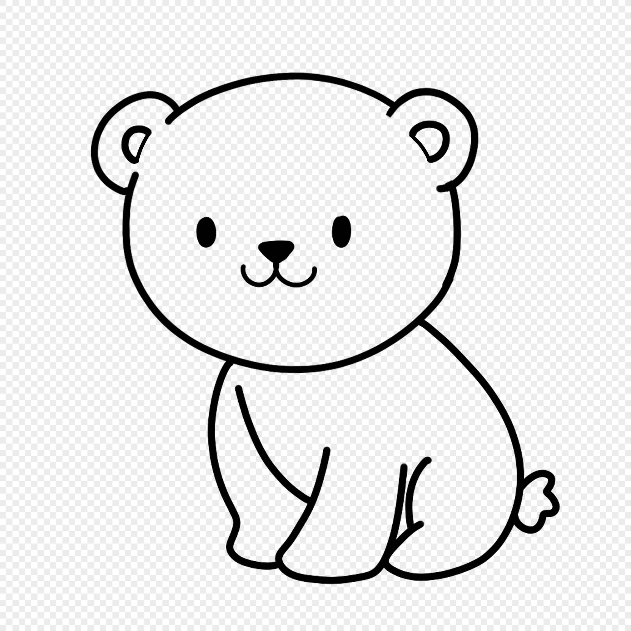 简笔画熊 简笔画熊的画法最简单