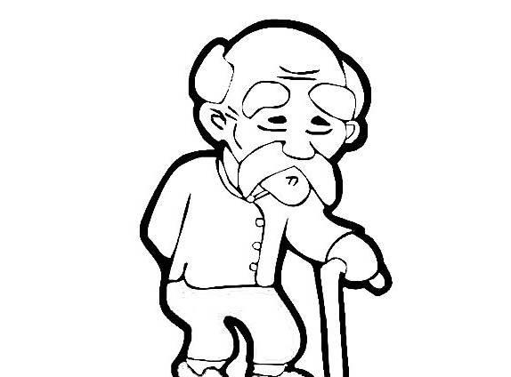 老人的简笔画图片大全 老人简笔画图片大全 人物