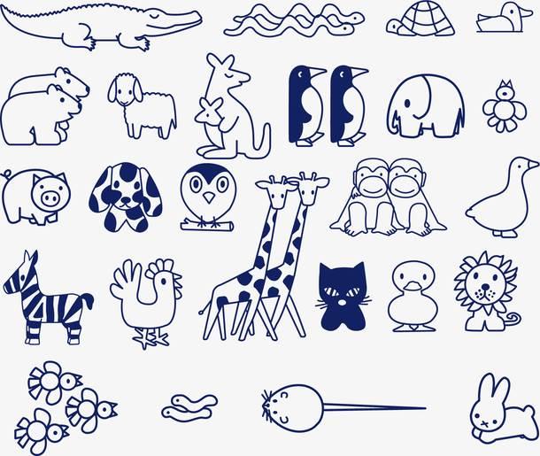 野生动物简笔画大全 野生动物简笔画大全图片