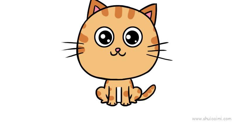 小花猫儿童画怎么画 小花猫简笔画顺序