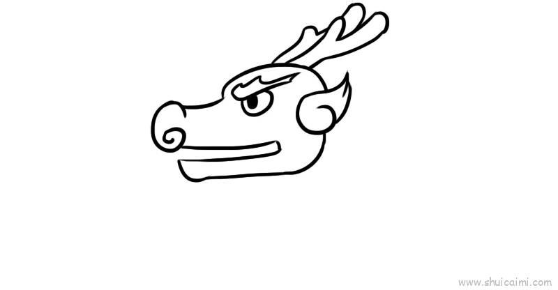 龙头儿童画怎么画 龙头简笔画简单