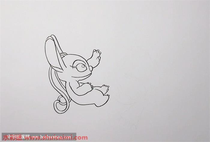 史迪仔和安琪怎么画 史迪仔和安琪简笔画漂亮彩色