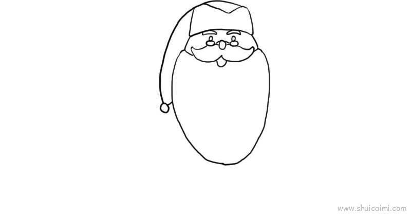 卡通圣诞老人儿童简笔画教学
