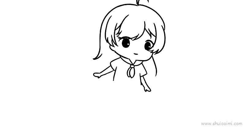 二次元女生儿童画怎么画 二次元女生简笔画图片大全