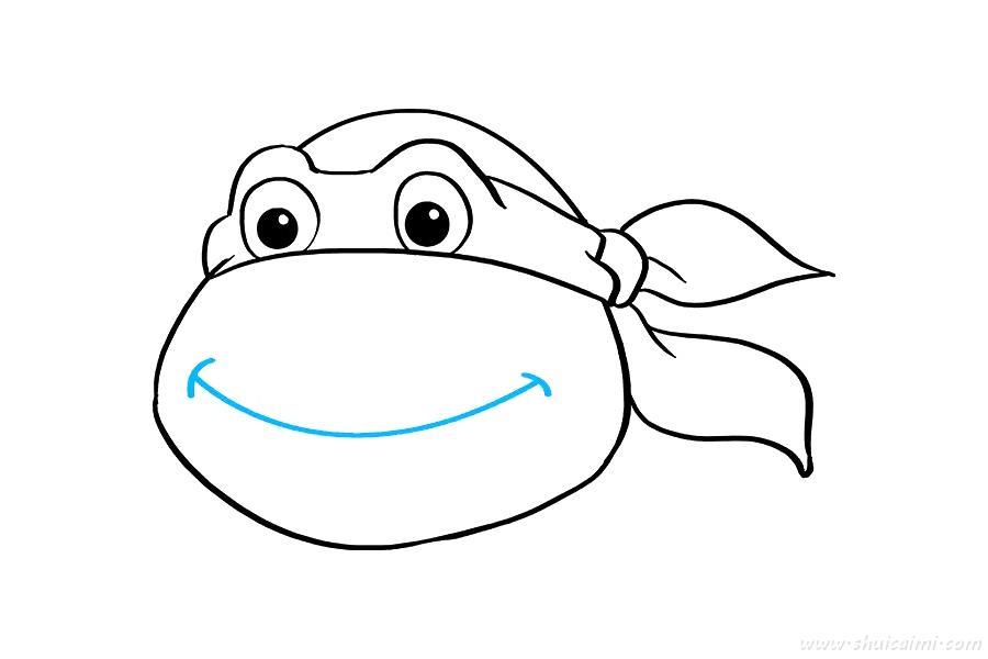 忍者神龟头部怎么画 忍者神龟头部简笔画画法