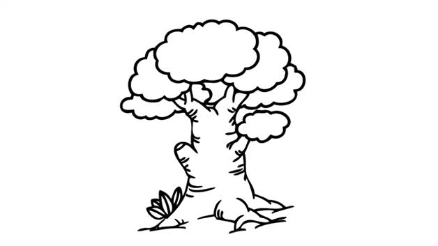 榕树简笔画怎么画 榕树简笔画步骤