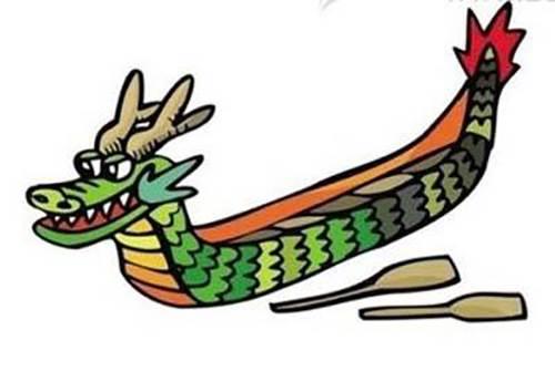 端午节龙舟简笔画 端午节龙舟简笔画彩色