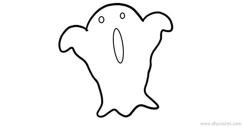 呆萌幽灵儿童画怎么画 呆萌幽灵简笔画好看