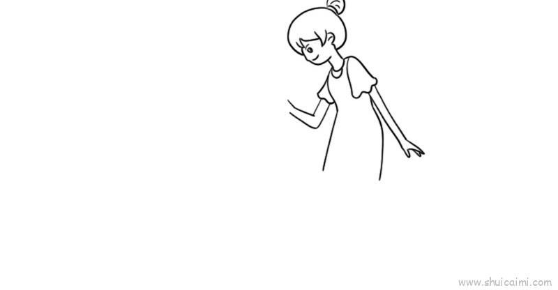 植树节小女孩浇水儿童画怎么画 植树节小女孩浇水简笔画顺序