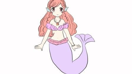 简笔画美人鱼 简笔画美人鱼儿童画