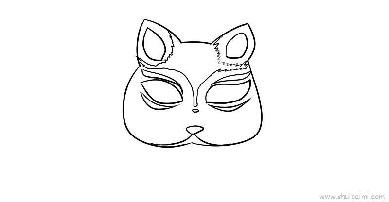 猫妖面具儿童画怎么画 猫妖面具简笔画简单又好看