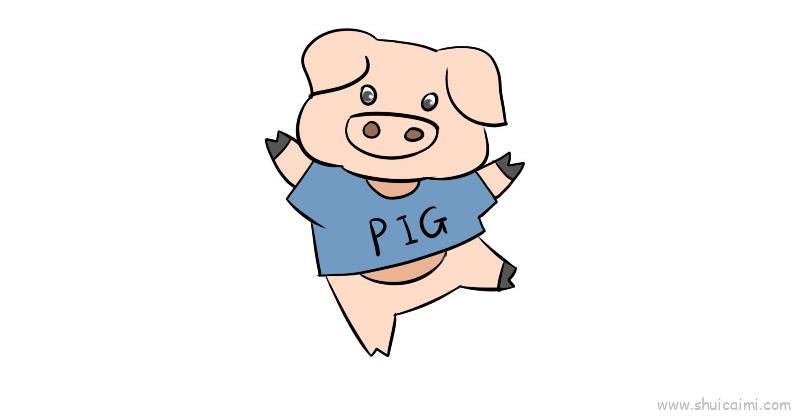 猪儿童画怎么画 猪简笔画好看